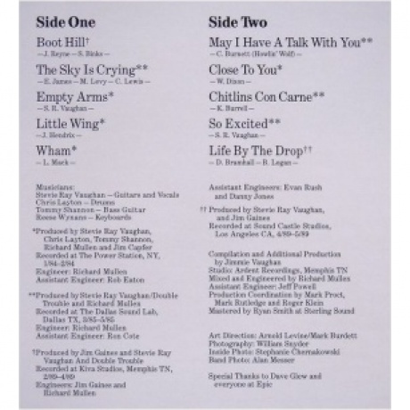 Stevie Ray Vaughan - The Sky Is Crying (Analogue) (0753088010118) виниловая пластинка - фото 7