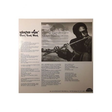 Harold Vick - Don't Look Back (Analogue) (5060149622711) виниловая пластинка - фото 2