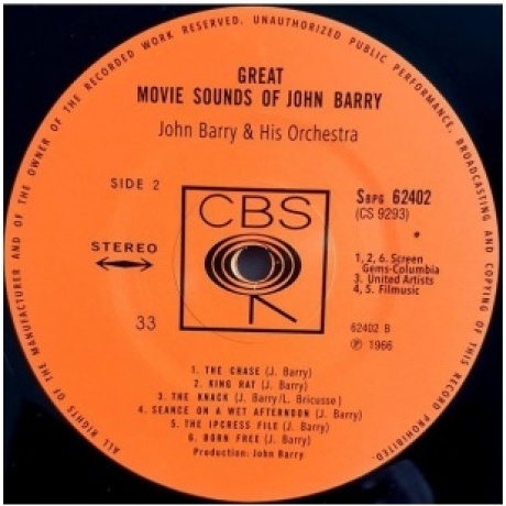 OST - Great Movie Sounds Of John Barry (John Barry) (Analogue) (4260019715630) виниловая пластинка - фото 4