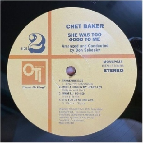 Chet Baker - She Was Too Good To Me (8718469531639) виниловая пластинка - фото 6
