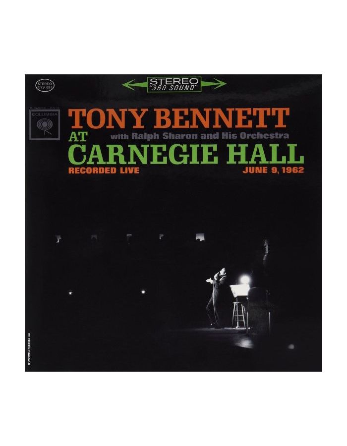 цена Виниловая пластинка Bennett, Tony, At Carnegie Hall Recorded, Live 1962 (Analogue) (0753088082313)