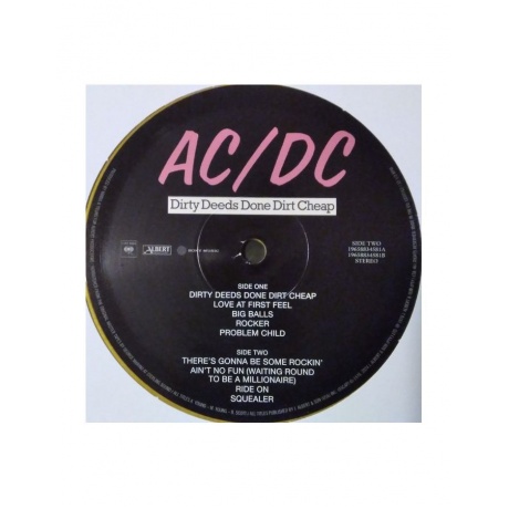 0196588345814, Виниловая пластинка AC/DC, Dirty Deeds Done Dirt Cheap (coloured) - фото 5