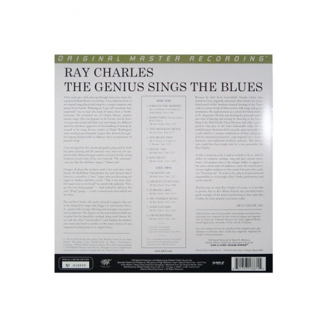 Виниловая пластинка Charles, Ray, The Genius Sings The Blues (Original Master Recording) (0821797133715) - фото 2