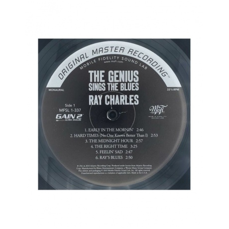 Виниловая пластинка Charles, Ray, The Genius Sings The Blues (Original Master Recording) (0821797133715) - фото 3