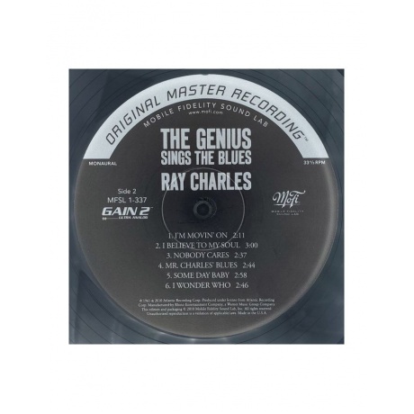 Виниловая пластинка Charles, Ray, The Genius Sings The Blues (Original Master Recording) (0821797133715) - фото 4