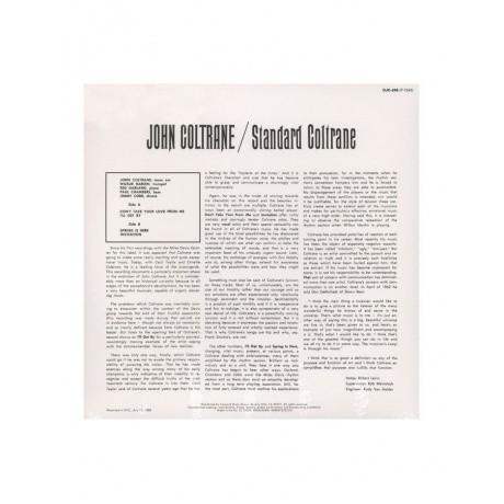 Виниловая пластинка Coltrane, John, Standard Coltrane (0888072351219) - фото 2