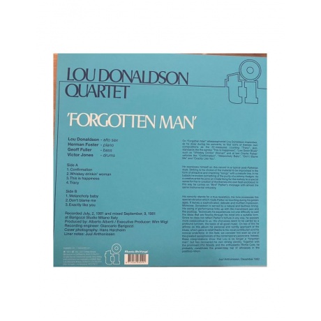 Виниловая пластинка Donaldson, Lou, Forgotten Man (coloured) (8719262032491) - фото 5