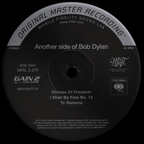 Bob Dylan - Another Side Of Bob Dylan (Analogue, Original Master Recording) (0821797237918) виниловая пластинка - фото 3