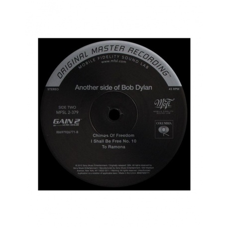 Виниловая пластинка Dylan, Bob, Another Side Of Bob Dylan (Original Master Recording) (0821797237918) - фото 6