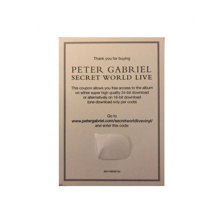 Виниловая пластинка Gabriel, Peter, Secret World Live (Half Speed) (0884108006184) - фото 13