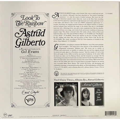 Astrud Gilberto - Look To The Rainbow (Audiophile, Verve By Request) (0602458492064) виниловая пластинка - фото 2