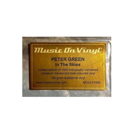 Green, Peter, In The Skies (coloured) (8719262029156) виниловая пластинка - фото 5