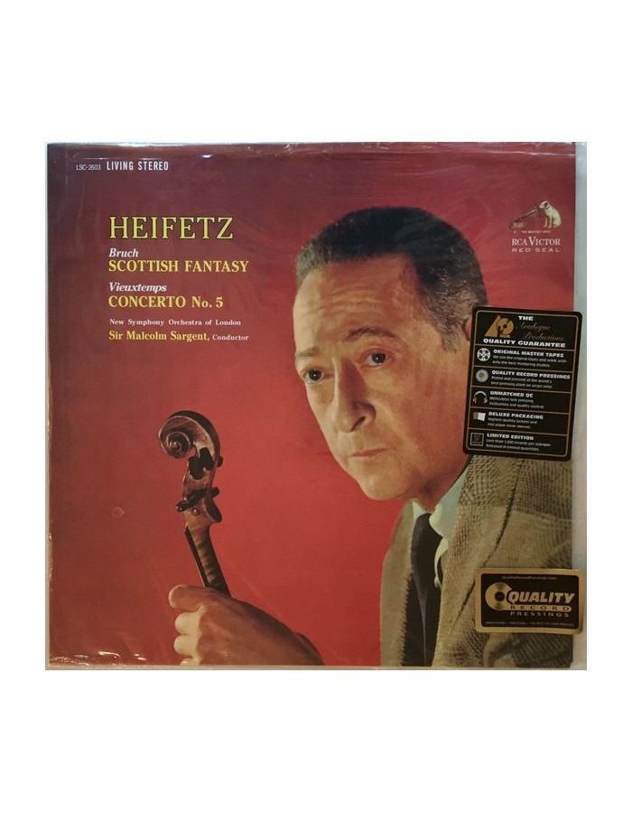 цена Виниловая пластинка Heifetz, Jascha, Bruch: Scottish Fantasy/ Vieuxtemps: Concerto No.5 (Analogue) (0753088260315)