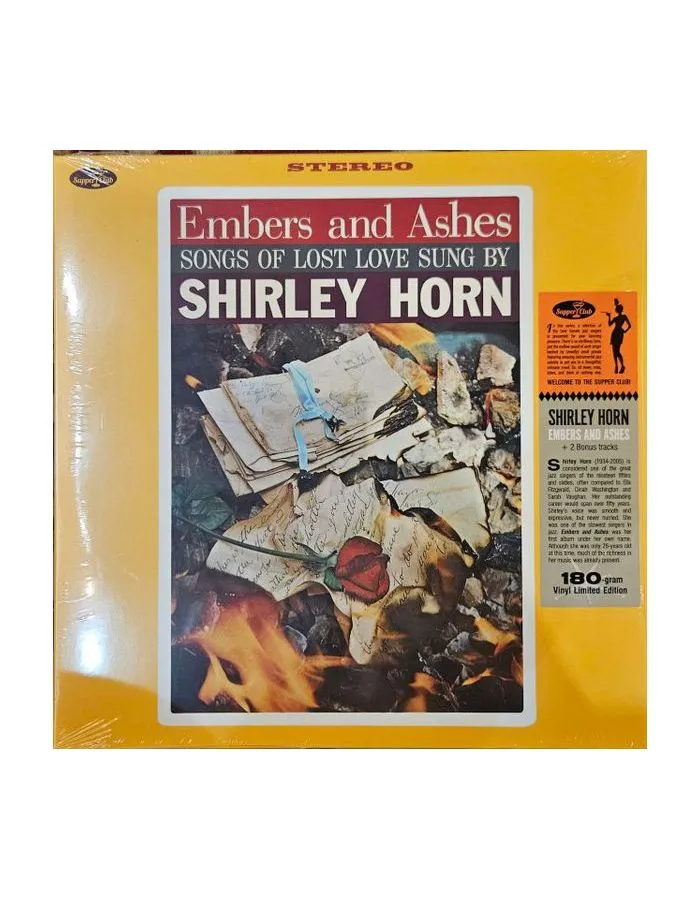 Виниловая пластинка Horn, Shirley, Embers And Ashes - Songs Of Lost Love Sung (8435723700418) - фото 1