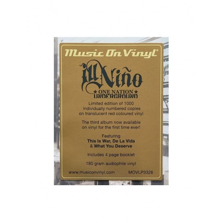 Виниловая пластинка Ill Nino, One Nation Underground (coloured) (8719262027596) - фото 10