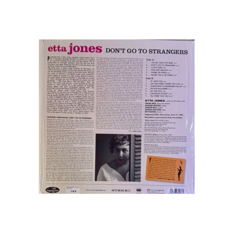Виниловая пластинка Jones, Etta, Dont Go To Strangers (8435723700760) - фото 2