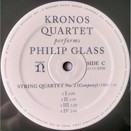 Kronos Quartet - Performs Philip Glass (0075597905861) виниловая пластинка - фото 5