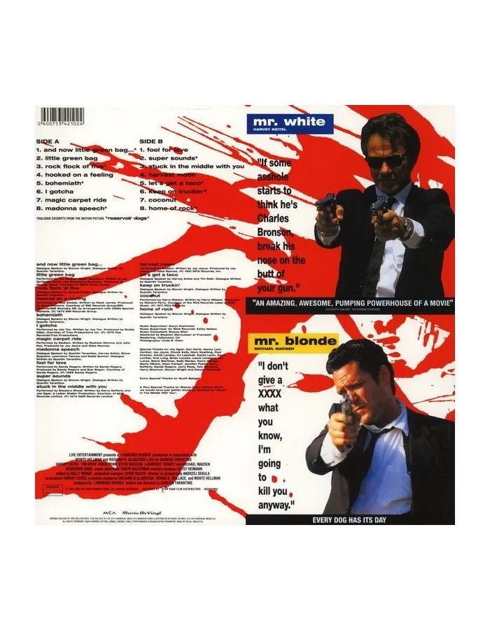 Виниловая пластинка OST, Reservoir Dogs (Various Artists) (0600753421024) - фото 3