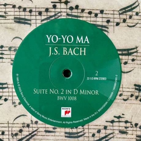 Yo-Yo Ma - Bach: The Six Unaccompanied Cello Suites (picture) (0196588123818) виниловая пластинка - фото 3