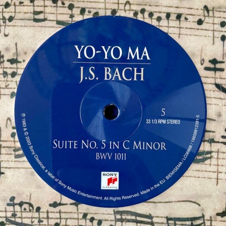 Yo-Yo Ma - Bach: The Six Unaccompanied Cello Suites (picture) (0196588123818) виниловая пластинка - фото 6