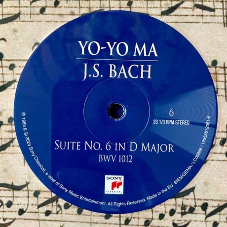 Yo-Yo Ma - Bach: The Six Unaccompanied Cello Suites (picture) (0196588123818) виниловая пластинка - фото 7
