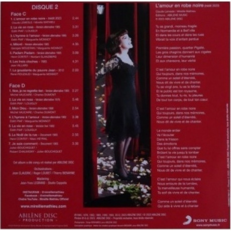 0196588276811, Mathieu, Mireille, Chante Piaf виниловая пластинка - фото 8