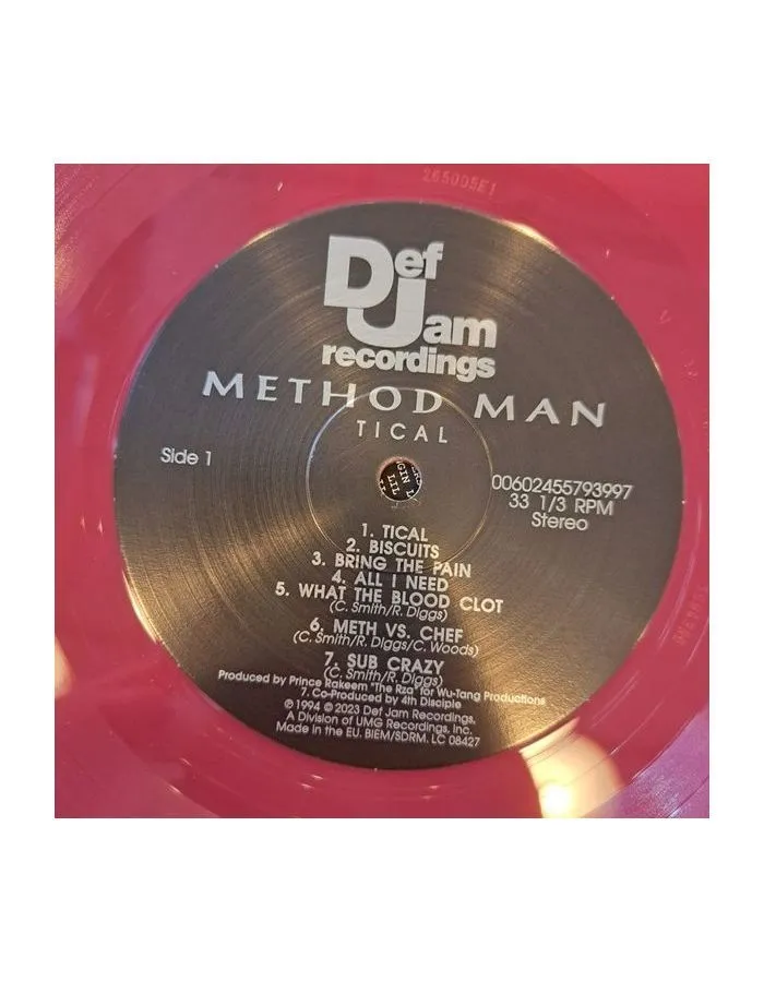 Виниловая пластинка Method Man, Tical (coloured) (0602455793997) - фото 3