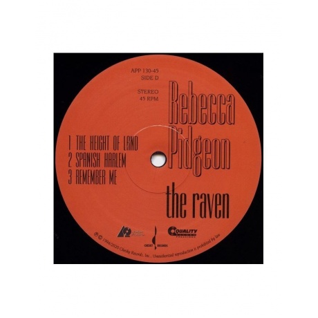 Виниловая пластинка Pidgeon, Rebecca, The Raven (Analogue) (0753088130472) - фото 5