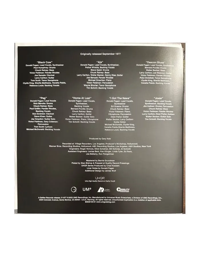 Виниловая пластинка Steely Dan, Aja (Box) (Analogue) (0753088144578) - фото 16