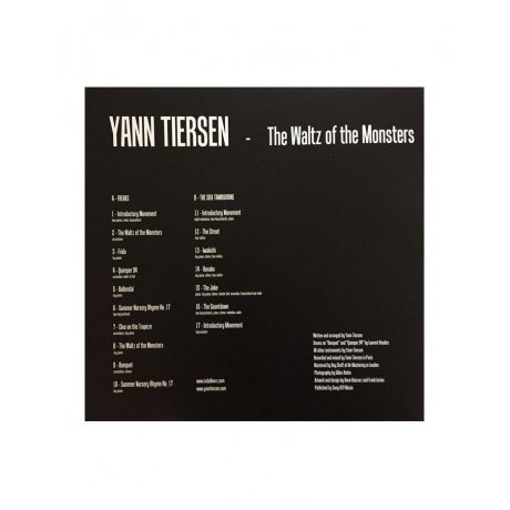 Виниловая пластинка Tiersen, Yann, La Valse Des Monstres (3700398708621) - фото 2