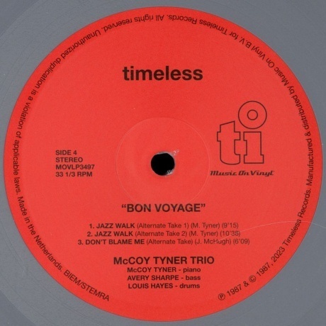 McCoy Tyner - Bon Voyage (coloured) (8719262030503) виниловая пластинка - фото 8