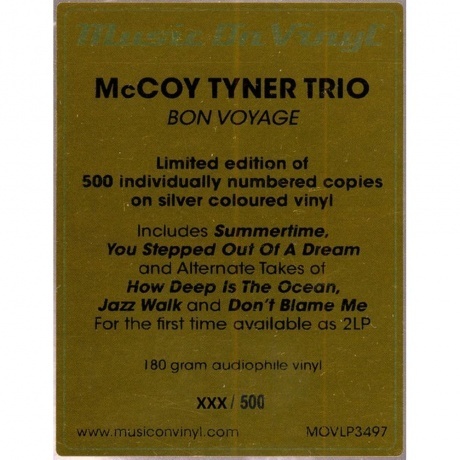 McCoy Tyner - Bon Voyage (coloured) (8719262030503) виниловая пластинка - фото 9