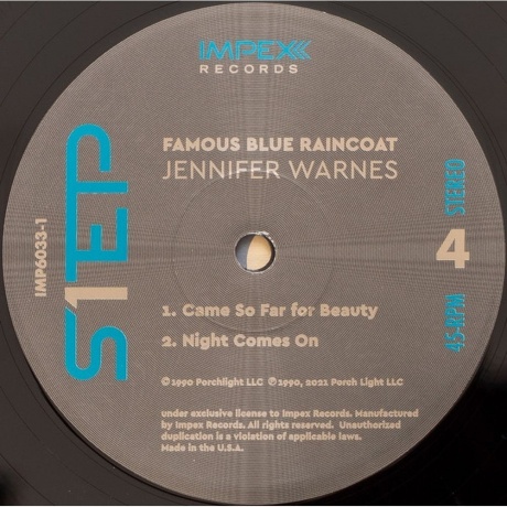 Jennifer Warnes - Famous Blue Raincoat (Box) (Audiophile One-Step Pressing) (0856276002336) виниловая пластинка - фото 9