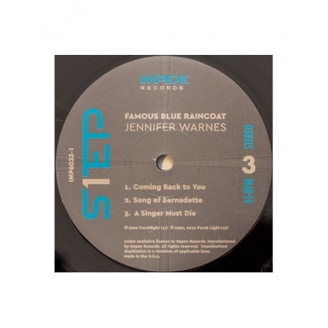 Виниловая пластинка Warnes, Jennifer, Famous Blue Raincoat (Box) (Audiophile One-Step Pressing) (0856276002336) - фото 14