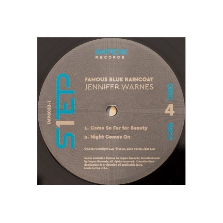 Виниловая пластинка Warnes, Jennifer, Famous Blue Raincoat (Box) (Audiophile One-Step Pressing) (0856276002336) - фото 15