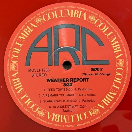 Weather Report - 8.30 (Red) (8719262030886) виниловая пластинка - фото 5