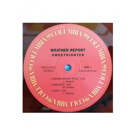 Виниловая пластинка Weather Report, Sweetnighter (coloured) (8719262030954) - фото 3