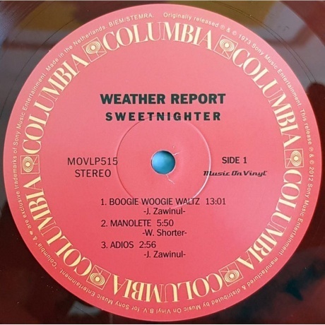 Weather Report, Sweetnighter (coloured) (8719262030954) виниловая пластинка - фото 3