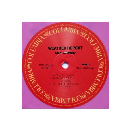 Виниловая пластинка Weather Report, Tale Spinnin (coloured) (8719262030930) - фото 5