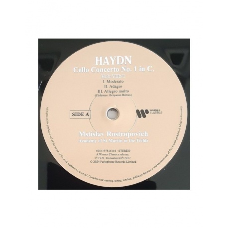 Виниловая пластинка Rostropovich, Mstislav, Haydn: Cello Concertos (5054197816116) - фото 3