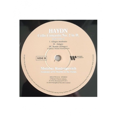 Виниловая пластинка Rostropovich, Mstislav, Haydn: Cello Concertos (5054197816116) - фото 4