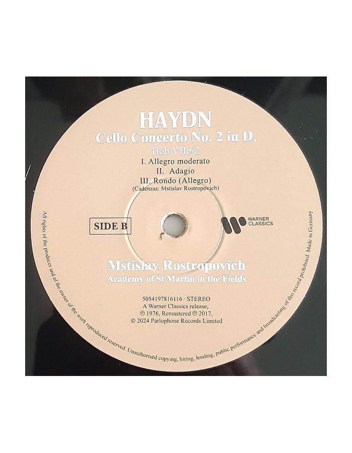 Виниловая пластинка Rostropovich, Mstislav, Haydn: Cello Concertos (5054197816116) - фото 4