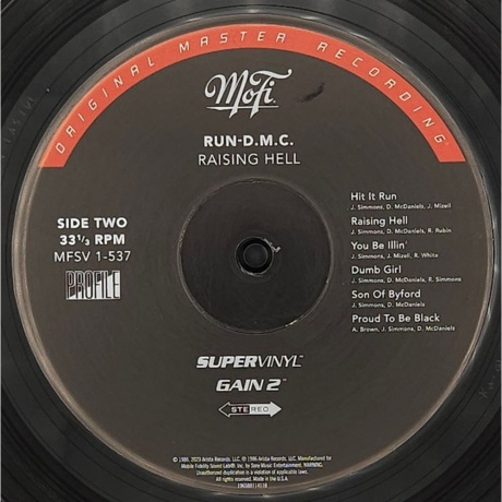 Run DMC - Raising Hell (Analogue, Original Master Recording) (0196588114519) виниловая пластинка - фото 4