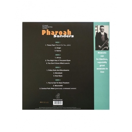Pharoah Sanders - Great Moments With (coloured) (8719262027169) виниловая пластинка - фото 3