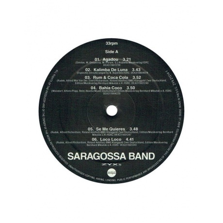 Saragossa Band - The Party Mix (0194111010550) виниловая пластинка - фото 3