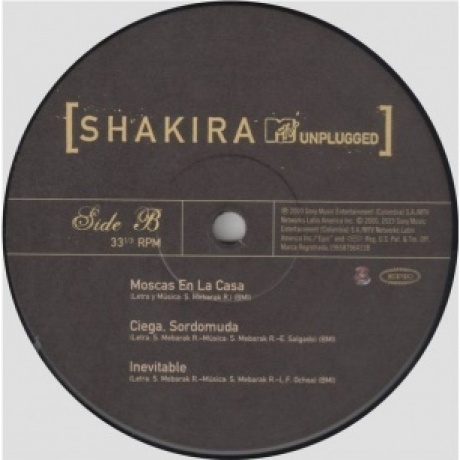 Shakira - Mtv Unplugged (0196587964115) виниловая пластинка - фото 4