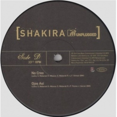 Shakira - Mtv Unplugged (0196587964115) виниловая пластинка - фото 6