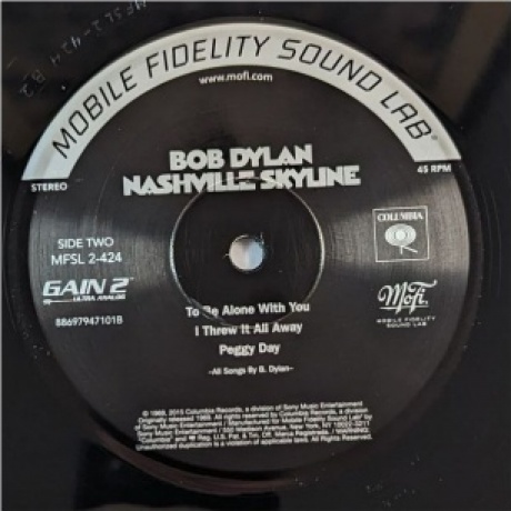 0821797242417, Dylan, Bob, Nashville Skyline (Original Master Recording) виниловая пластинка - фото 4