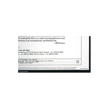 Thelonious Monk - Monk (coloured) (8719262029040) виниловая пластинка - фото 5