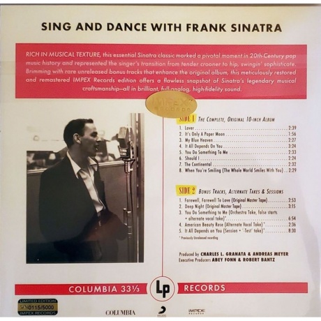 Frank Sinatra - Sing And Dance With Frank Sinatra (Analogue) (0856276002312) виниловая пластинка - фото 16